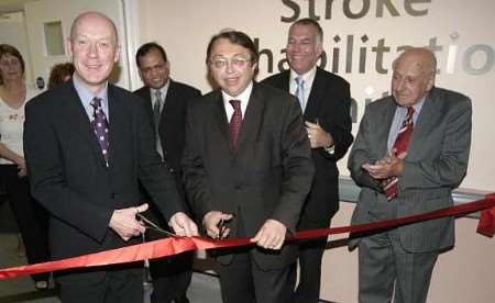 MP Jonathan Shaw (left) and MP Paul Clark (centre) open the new Stroke Services for Medway patients. Picture: PETER STILL