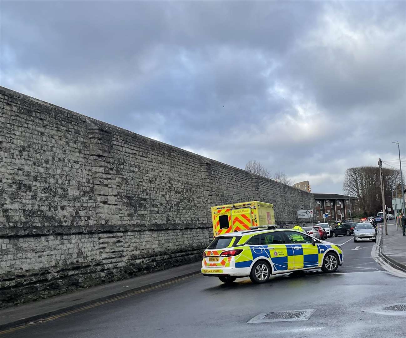 Police at the scene in Lower Boxley Road