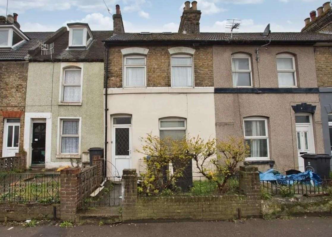 This four-bed terraced house in London Road, Dover, is available for less than the three parking spaces in Whitstable. Picture: Zoopla / Miles & Barr