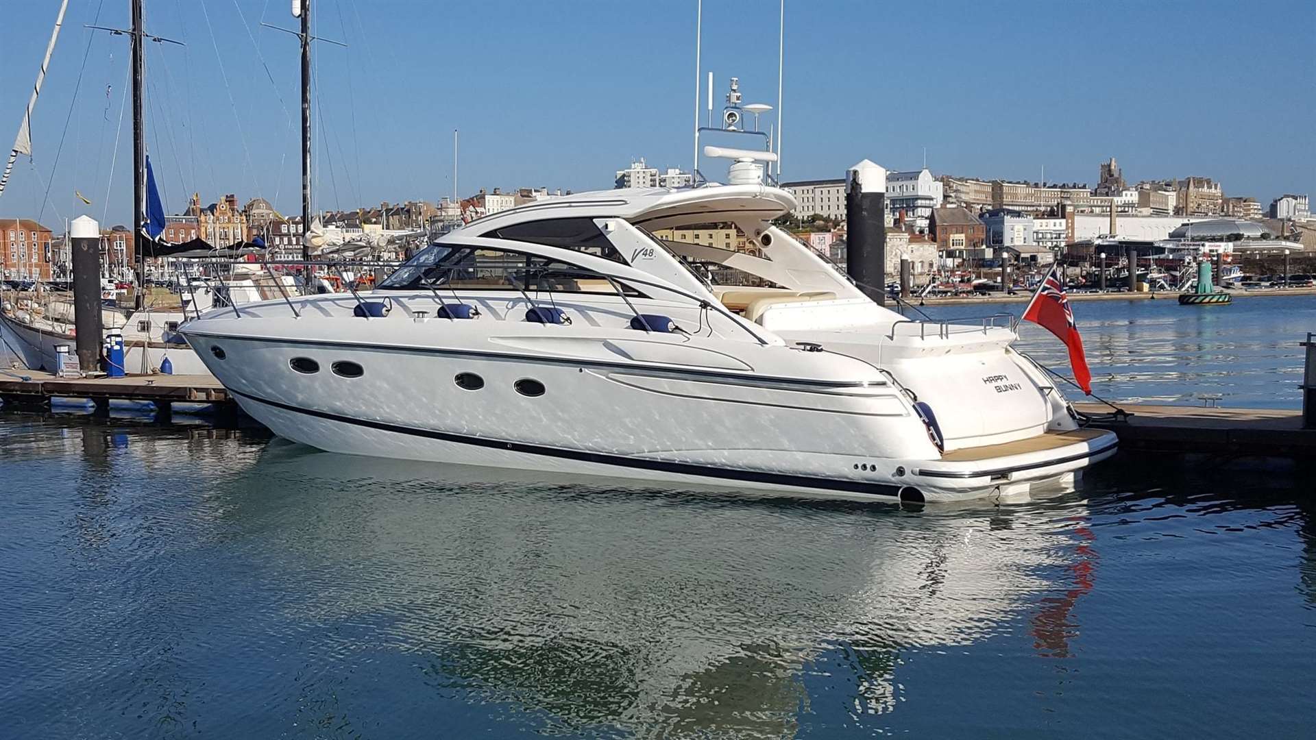 Happy Bunny is moored at Chatham Maritime Marina