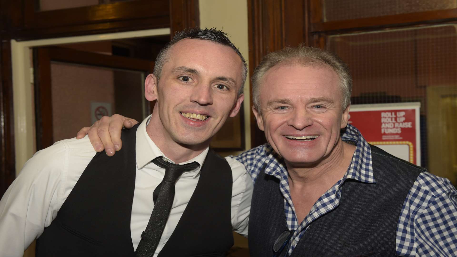 Event organiser Colin Phillips and Bobby Davro.