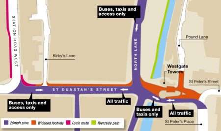 How traffic would be redirected around St Dunstan's if plans get the go ahead