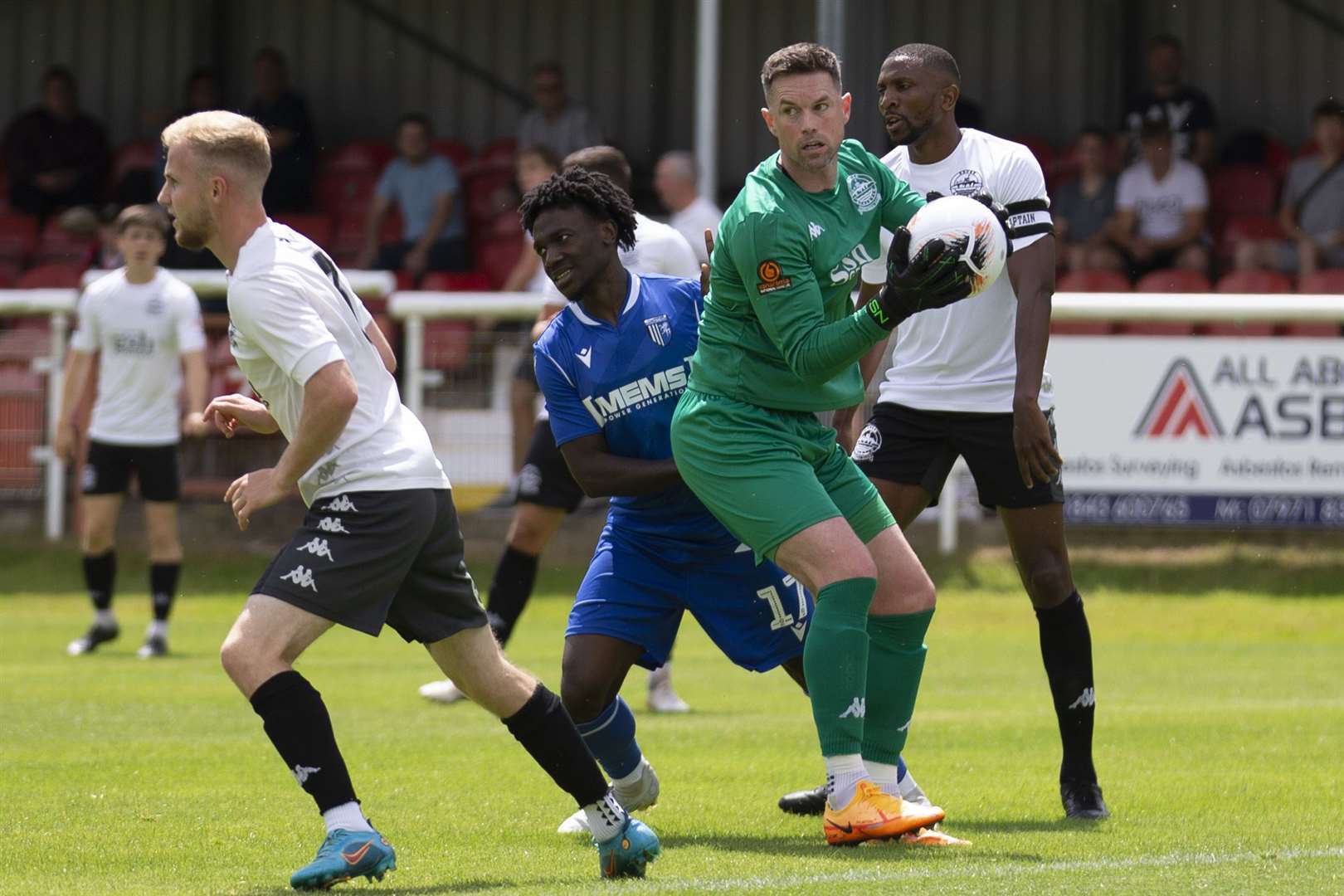 Safe hands from former Gillingham keeper Stuart Nelson at Dover Picture: KPI