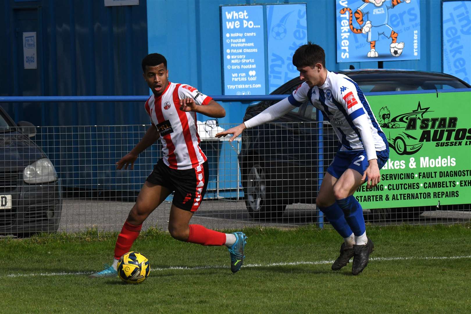 Sheppey United up against Haywards Heath on Saturday with Mamadou Diallo on the ball Picture: Marc Richards