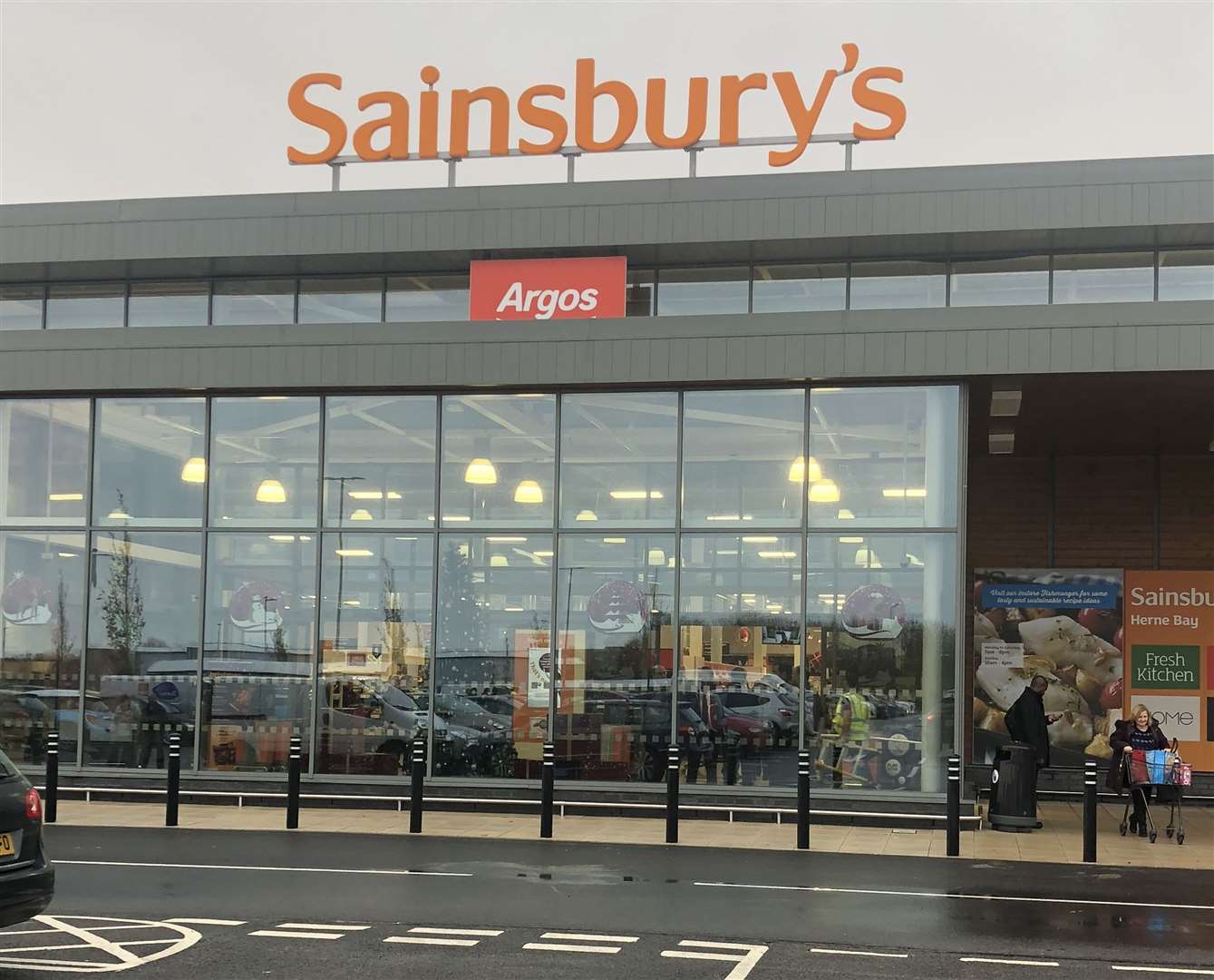 Travellers have set up camp near Sainsbury's in Broomfield, Herne Bay