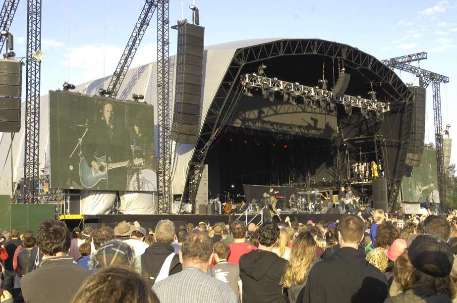 Fans enjoy the music at the old-style festival