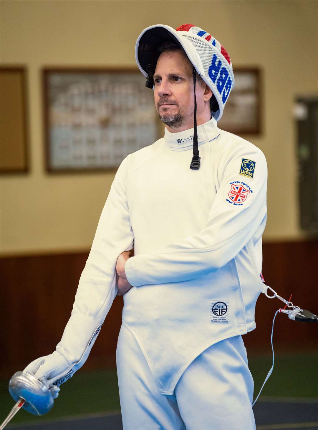 Eddie Crofton-Martin in fencing action at the Modern Pentathlon Masters World Championships. Picture: Stella Novak