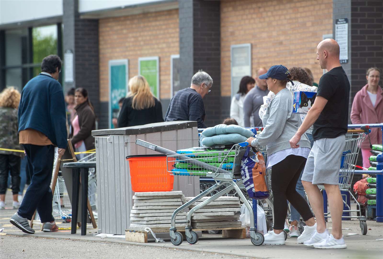 Many shoppers appeared to be snapping up items to spruce up their gardens ahead of summer (Joe Giddens/PA)