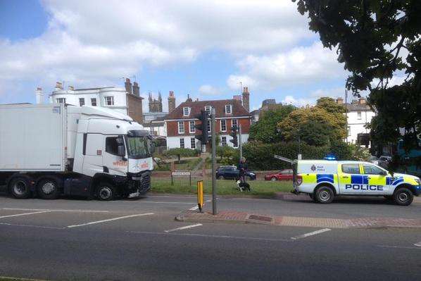 Police at the scene. Picture: @InfinityHDD