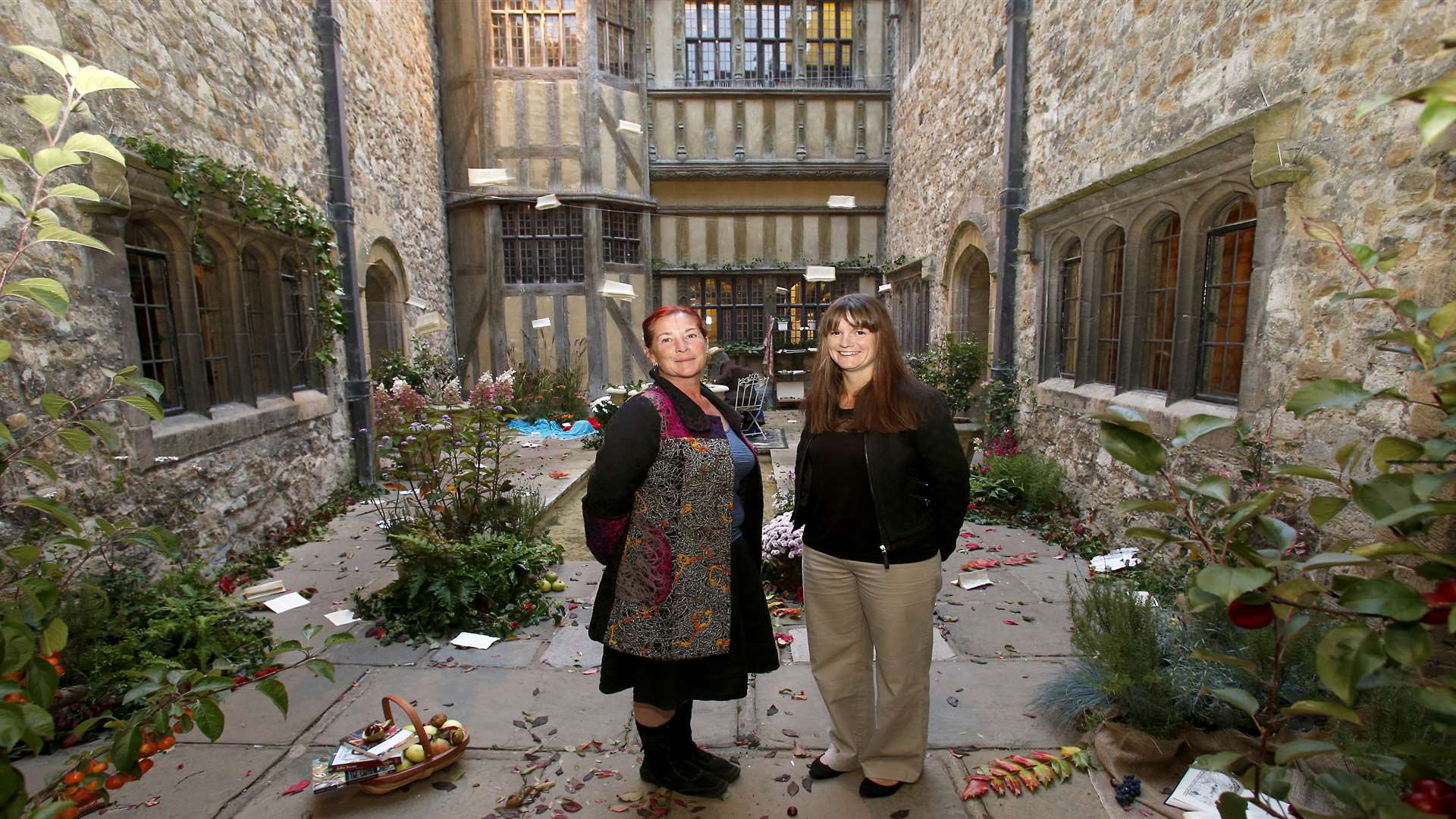 Castle gardeners Sam Wiesbauer and Natalie Nixon. Picture: Gary Hawkins Photography