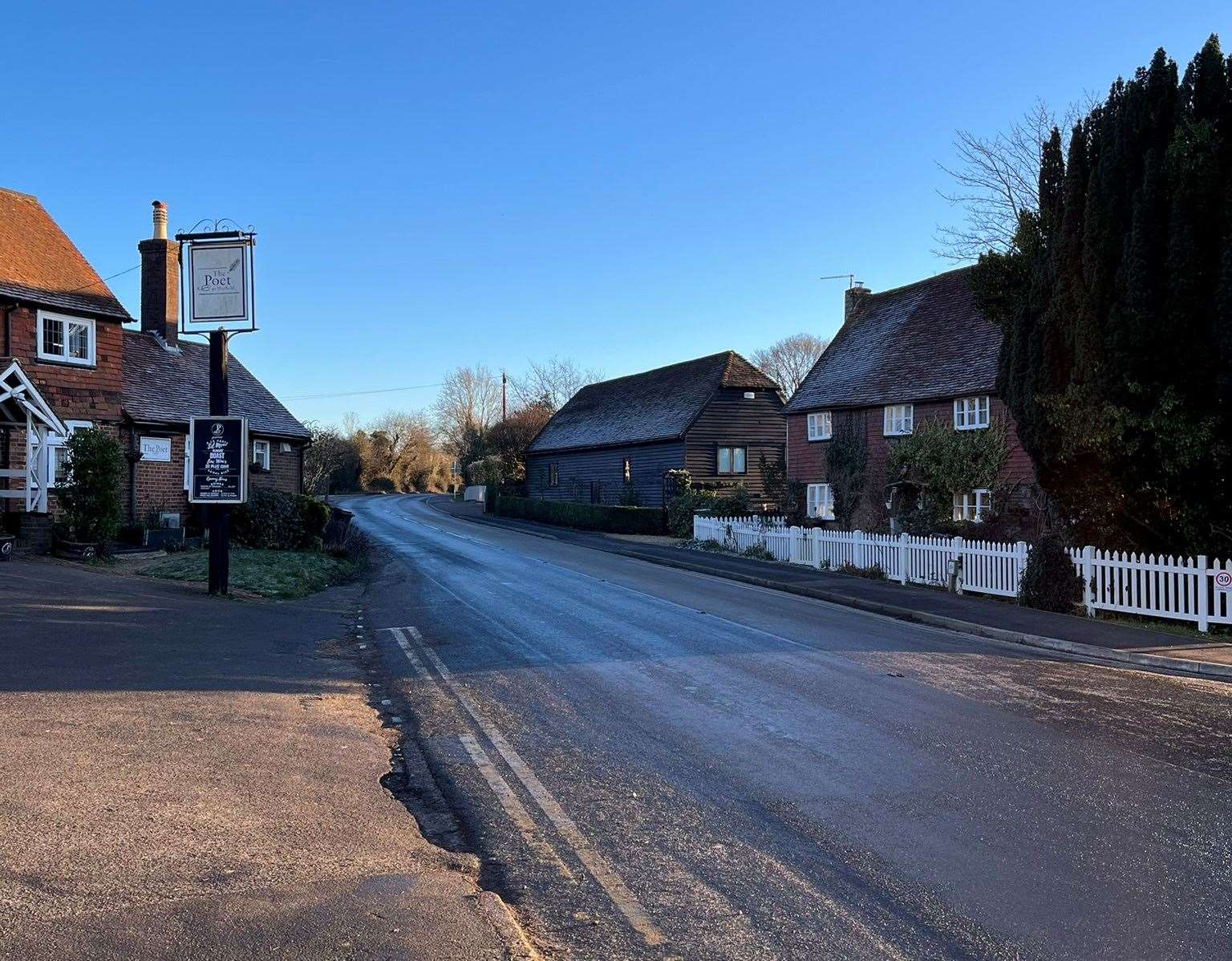 The family would like a safer crossing along Maidstone Road, Matfield. Picture: Ruth Hoy