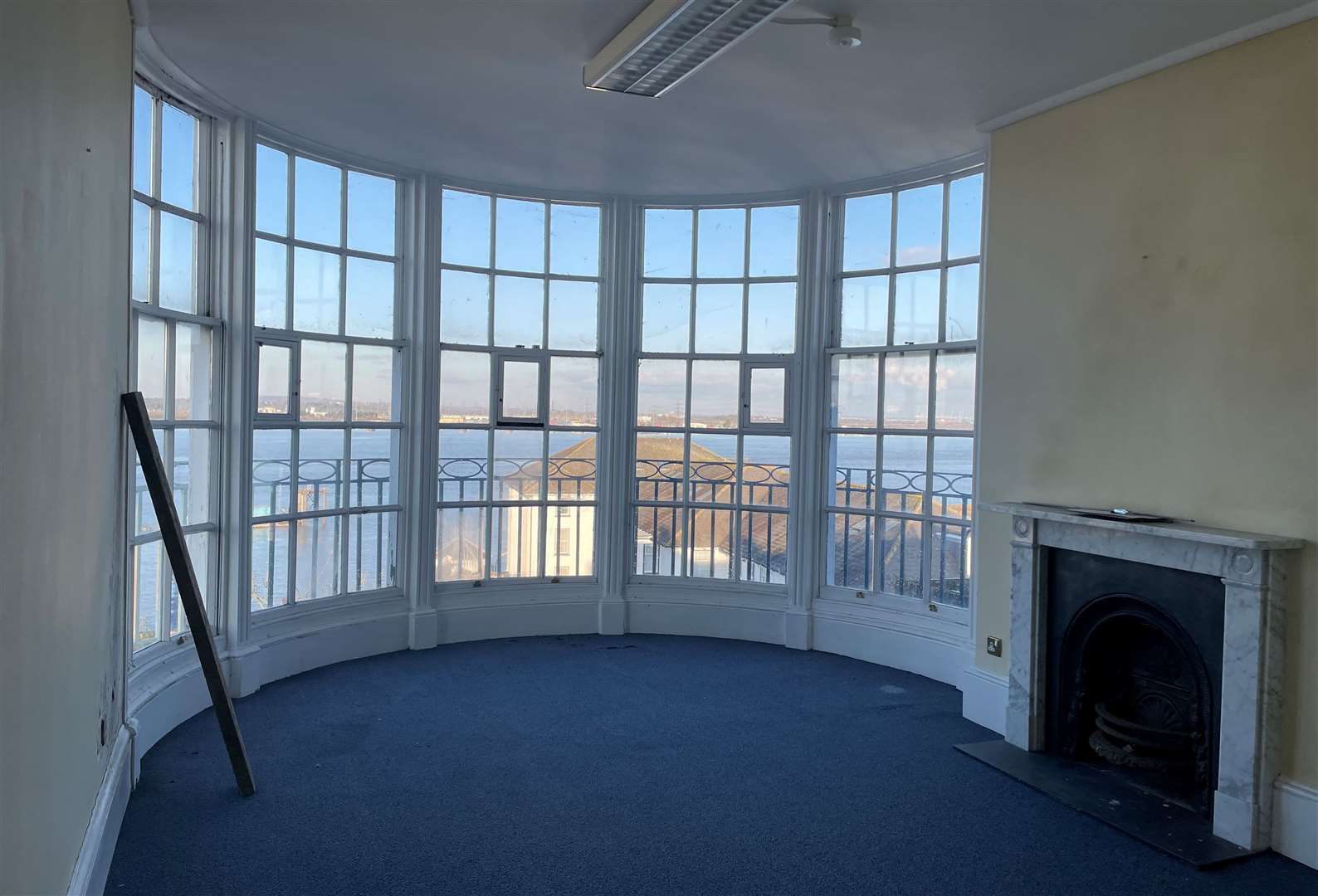 The former look-out room when it was used by custom officers – it will now become a master bedroom