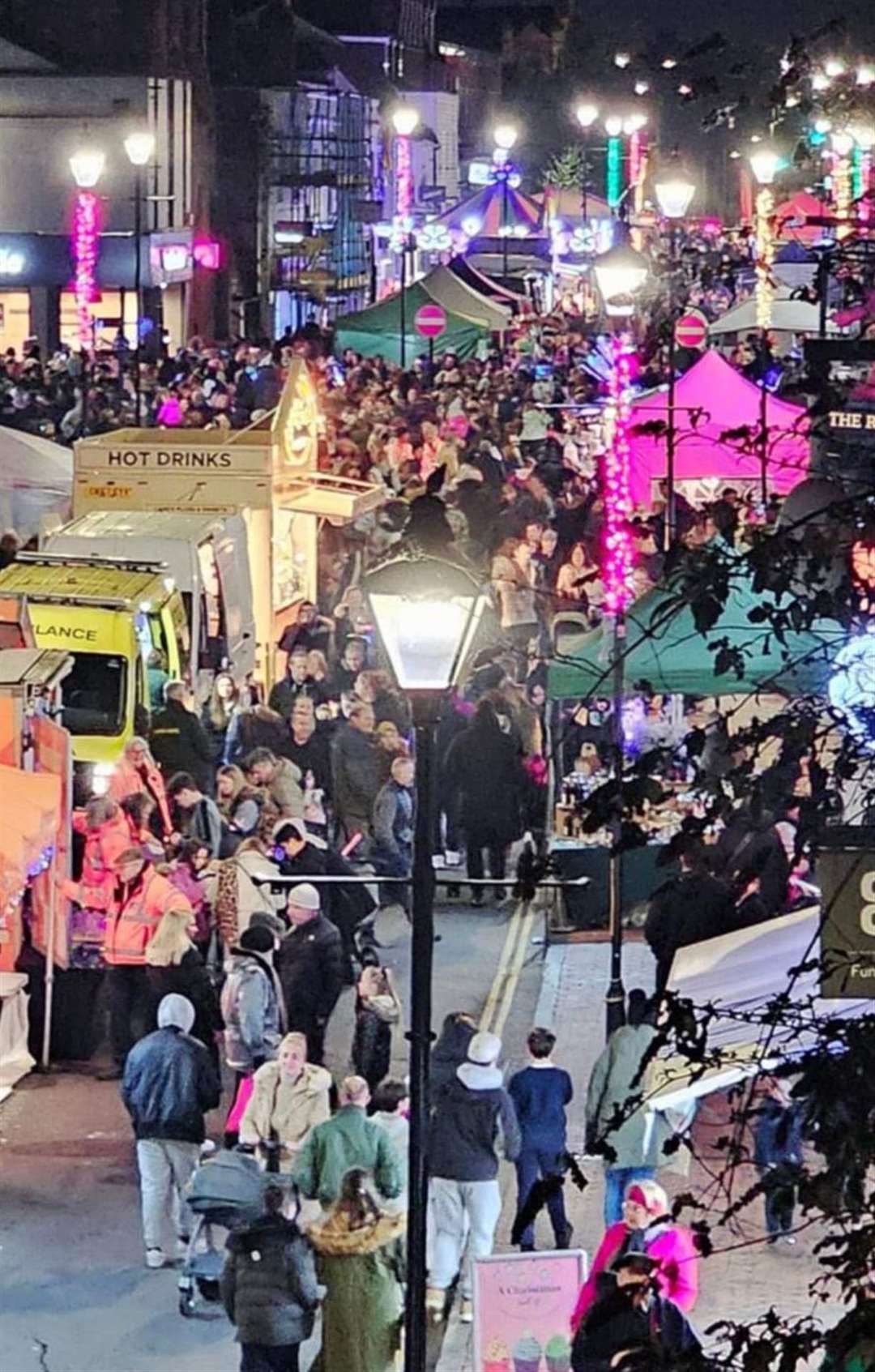 The problems happened at the Christmas lights switch on in Sittingbourne. Picture: Matilda Johnson