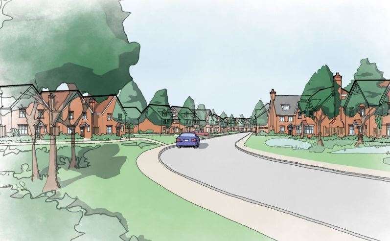 An artist's impression of how the Strode Farm scheme is set to look