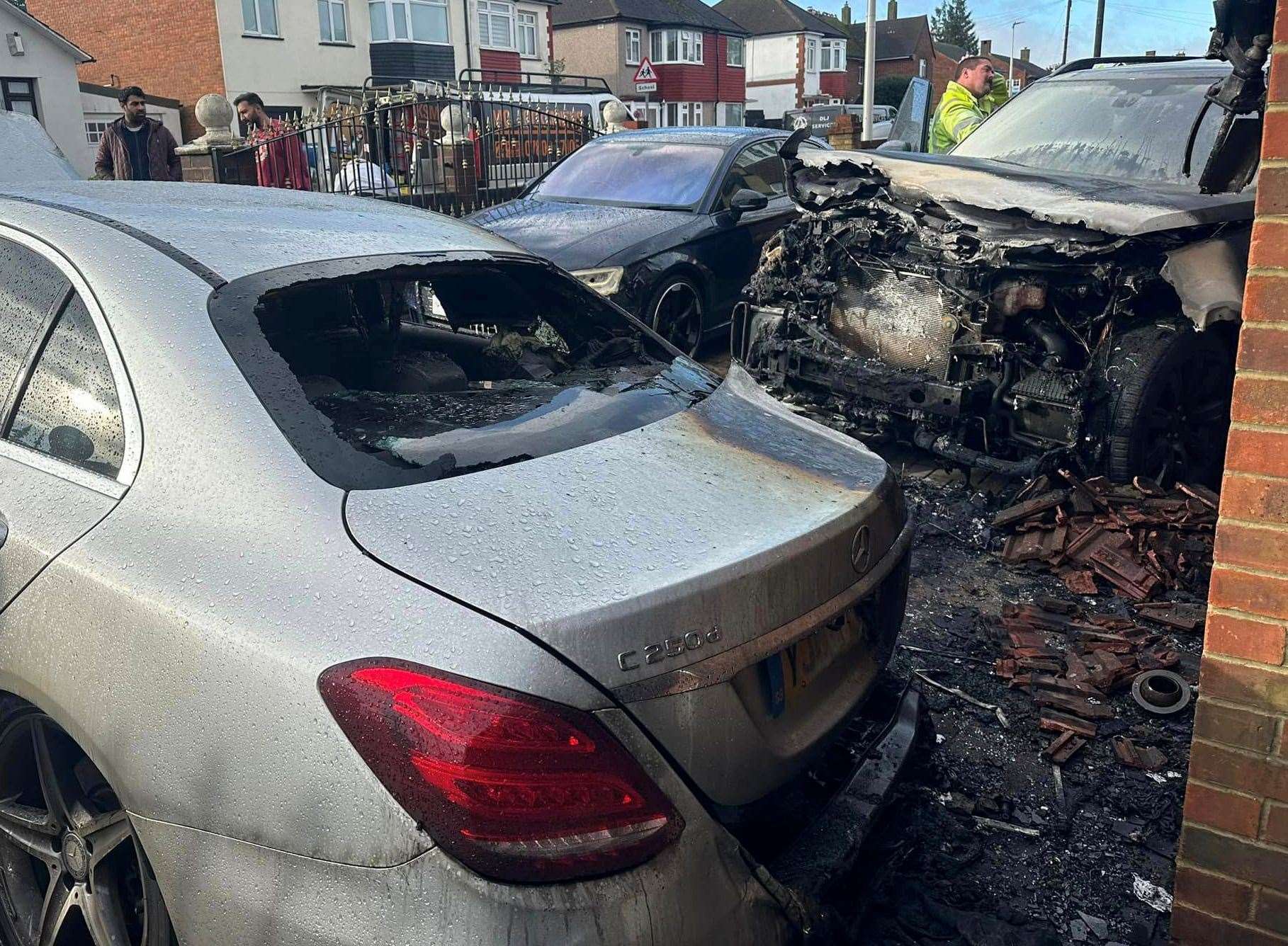 Three of Faz's cars were written-off by the fire. Picture: Faz Razaq