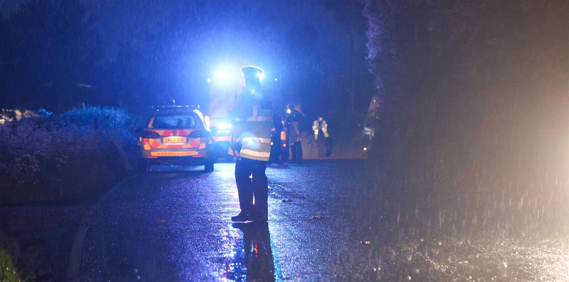 Crash on Plough Wents Road in Chart Sutton, near Maidstone. Picture: UKNIP