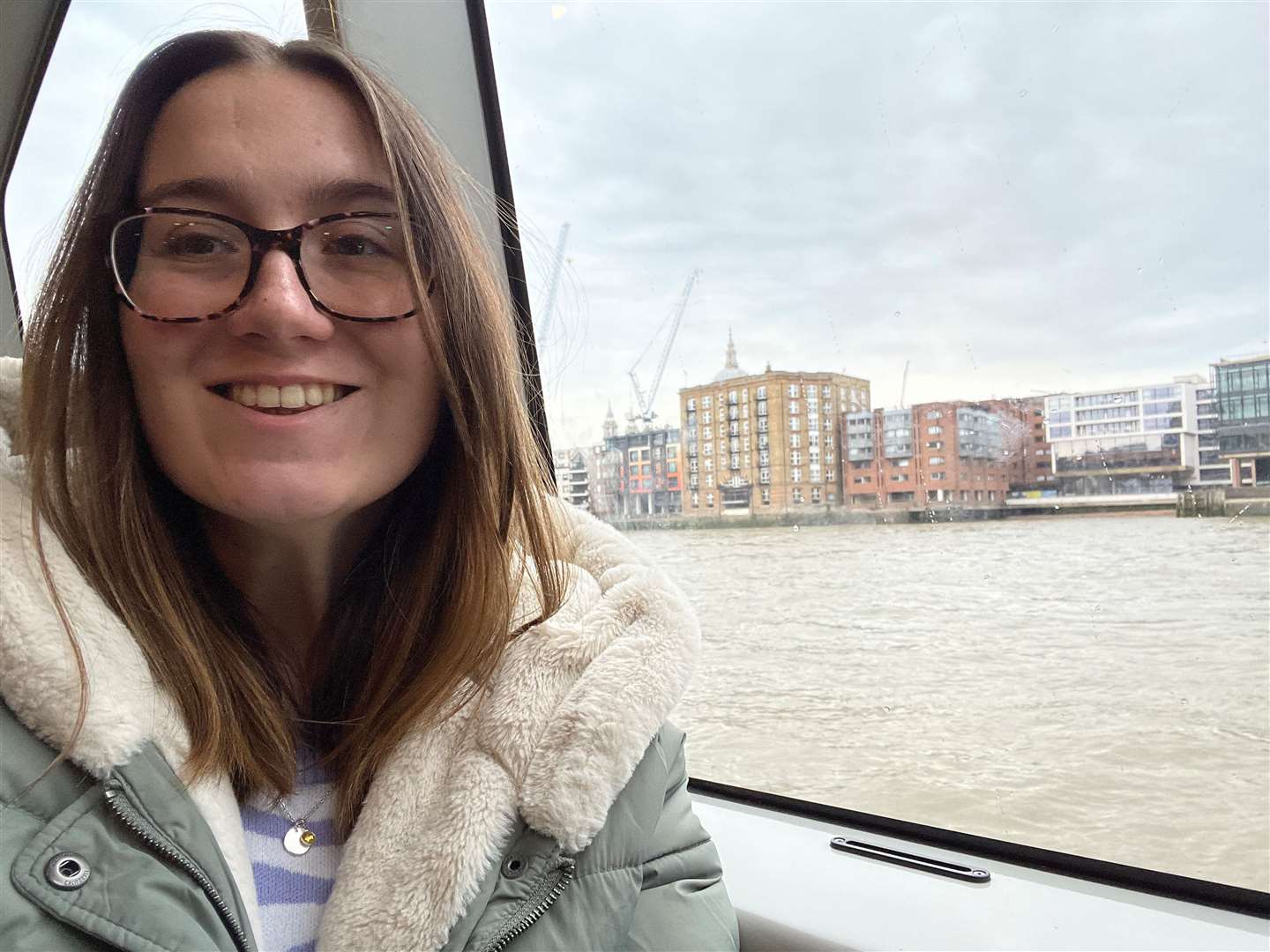 Reporter Alex Langridge on board the boat