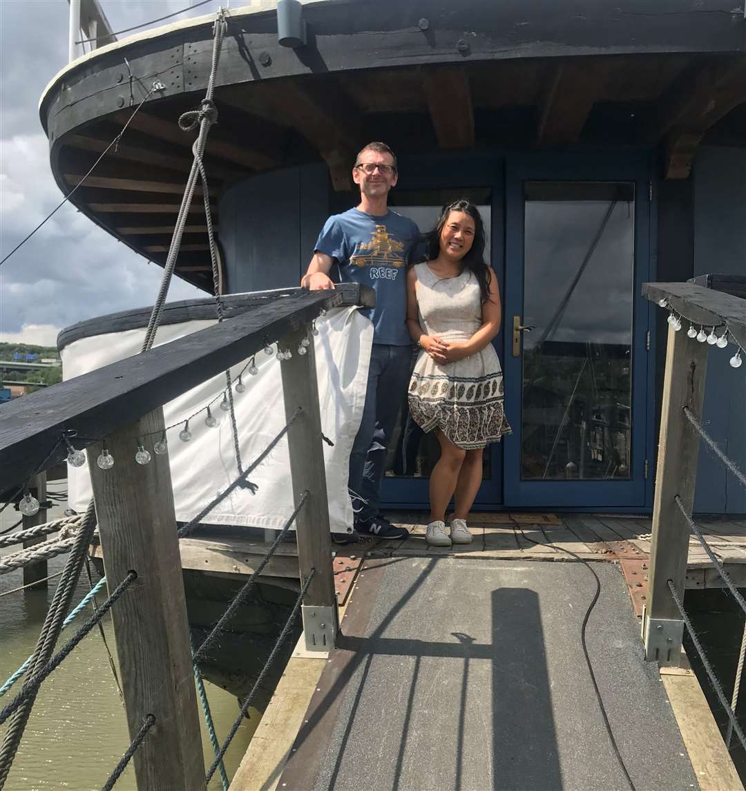 Jeremy Lyons and Eunha Ru on board the Inner Dowsing lightship