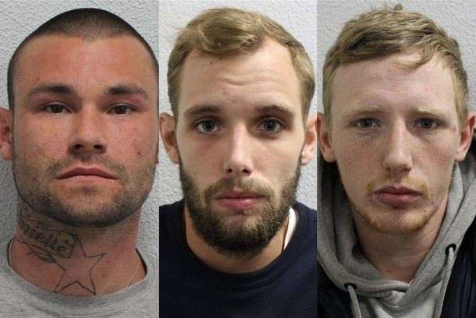 Alfie Tullet, Alfie Boyles and Harry Boyles were all locked up last month