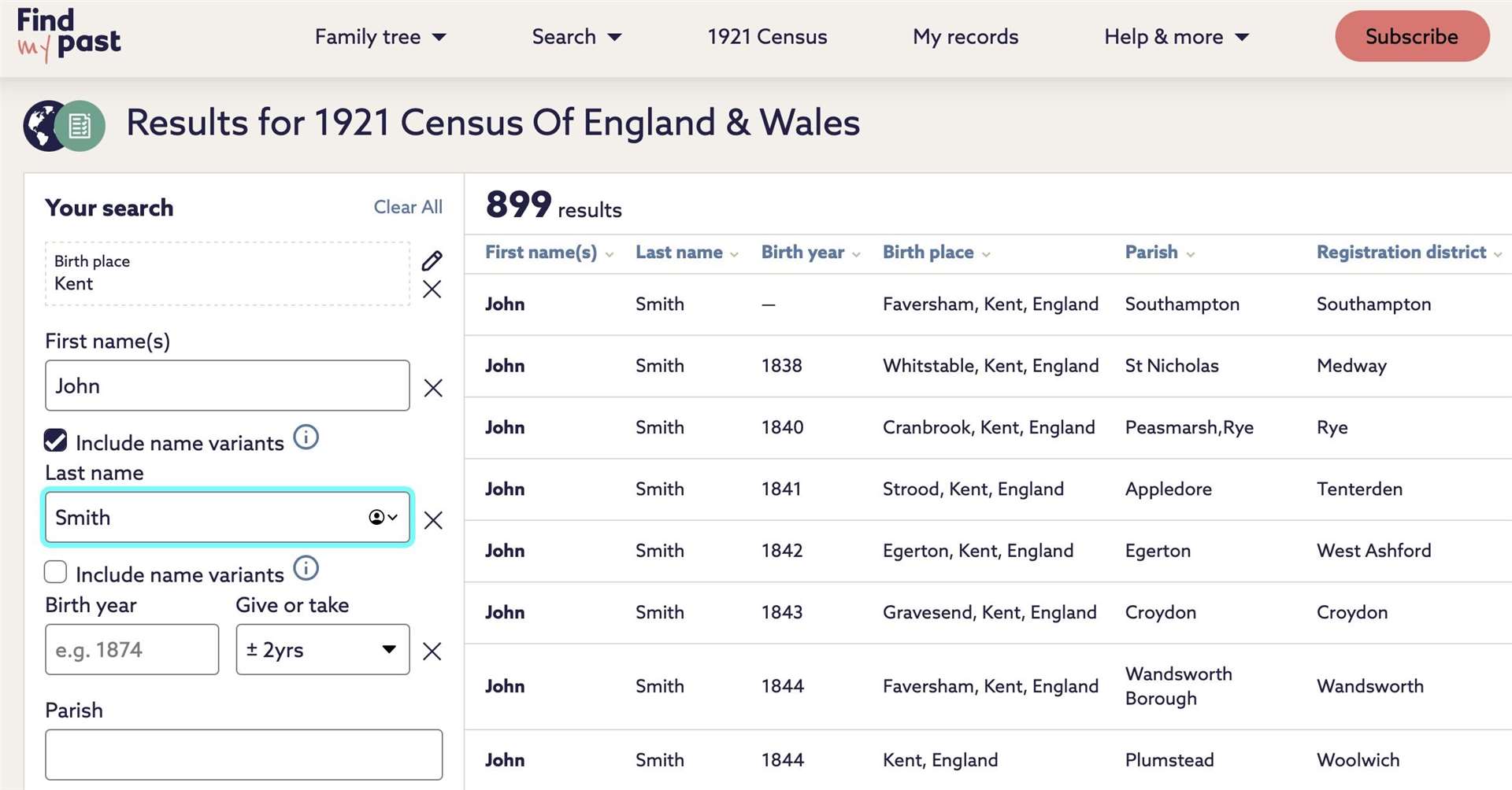 You could find out how many people with your name lived 100 years ago