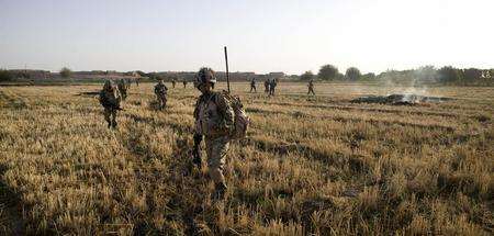 Gurkhas from 1RGR on patrol