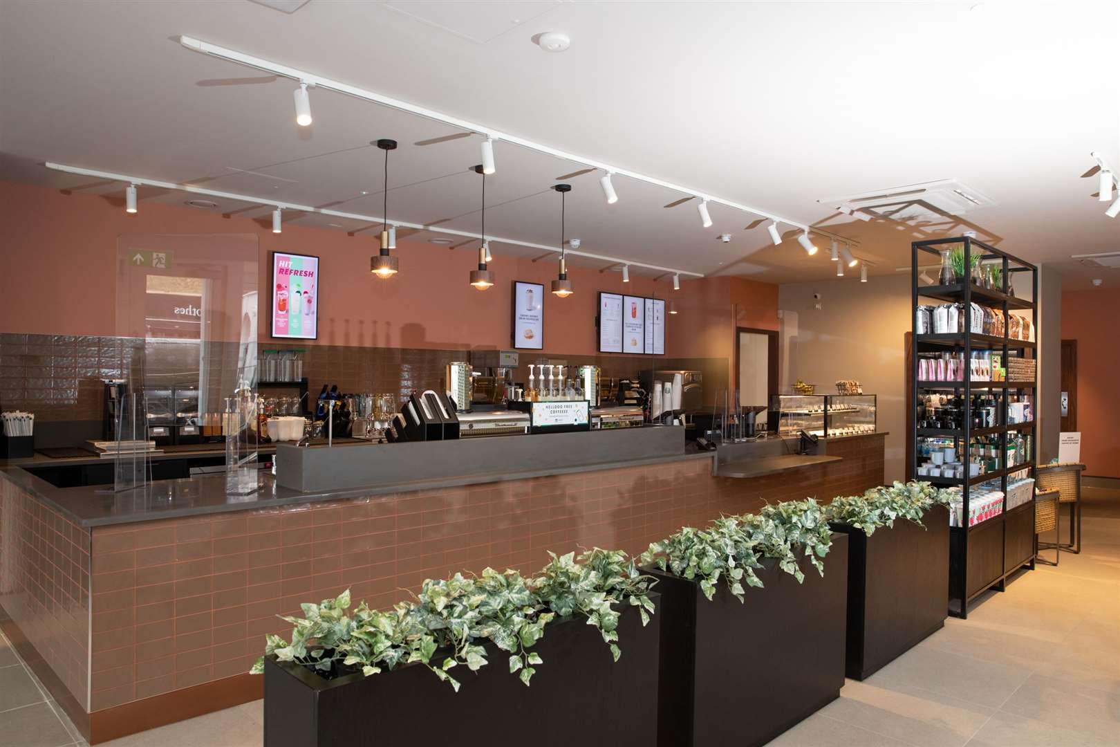 Inside the Starbucks store in Sevenoaks which is located in the High Street