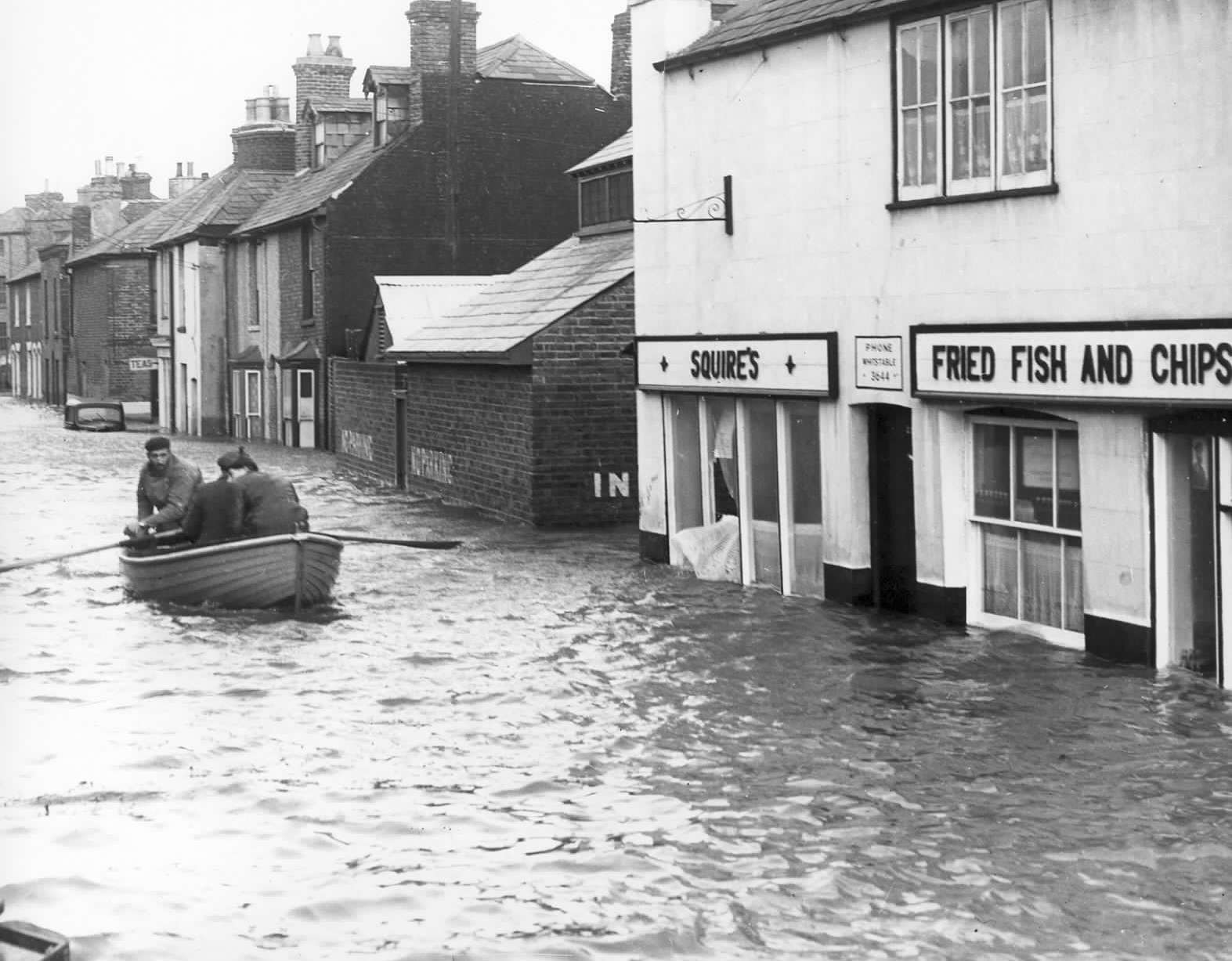 Whitstable was devastated by a flood in 1953 caused by a ‘perfect storm’ of high winds and a record tidal surge in the North Sea