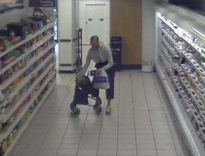 Stealing from a store in Whitstable. Pic: Kent Police