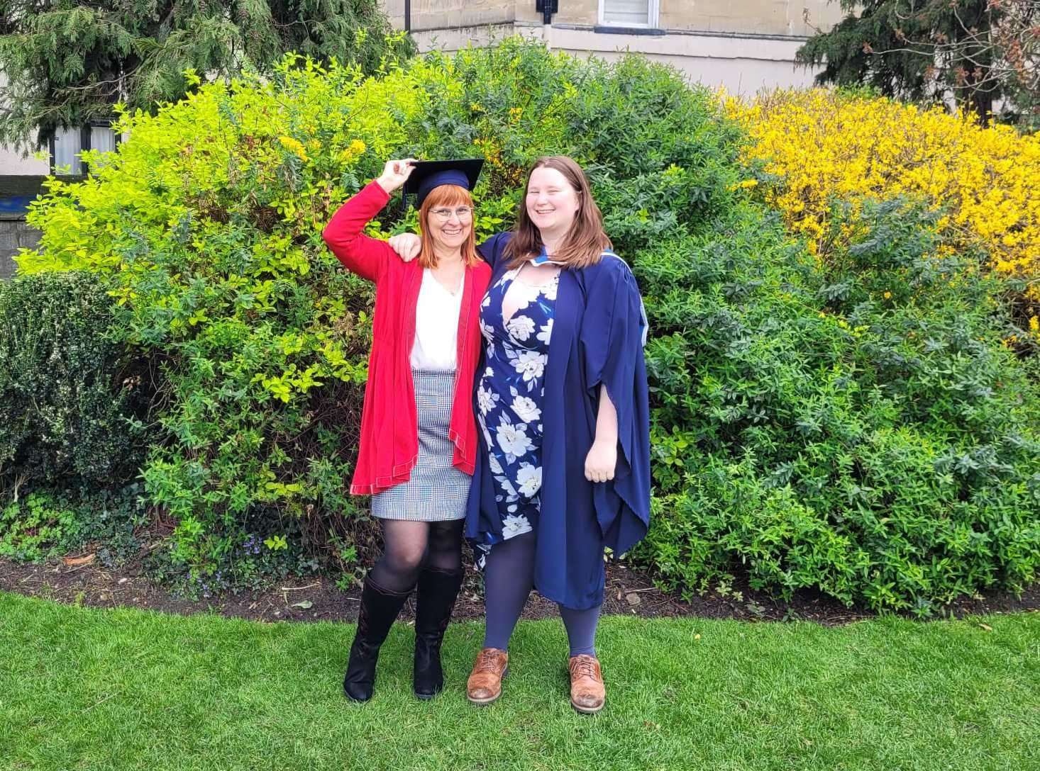 From left: Mum Louisa and Nathalie who realised she had EDS after her sister was diagnosed. Picture: Louisa Waters