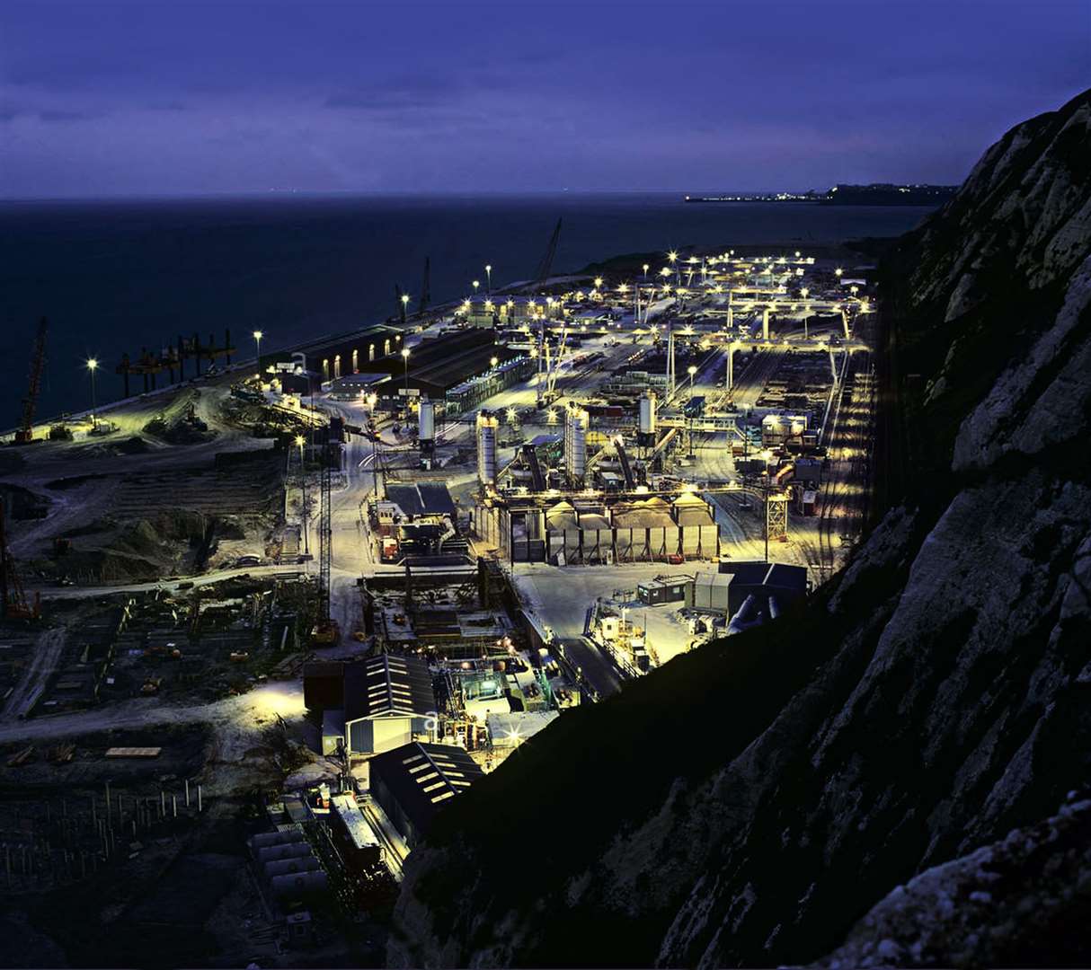 Samphire Hoe as seen during construction of the Channel Tunnel. Picture: Samphire Hoe Nature Reserve