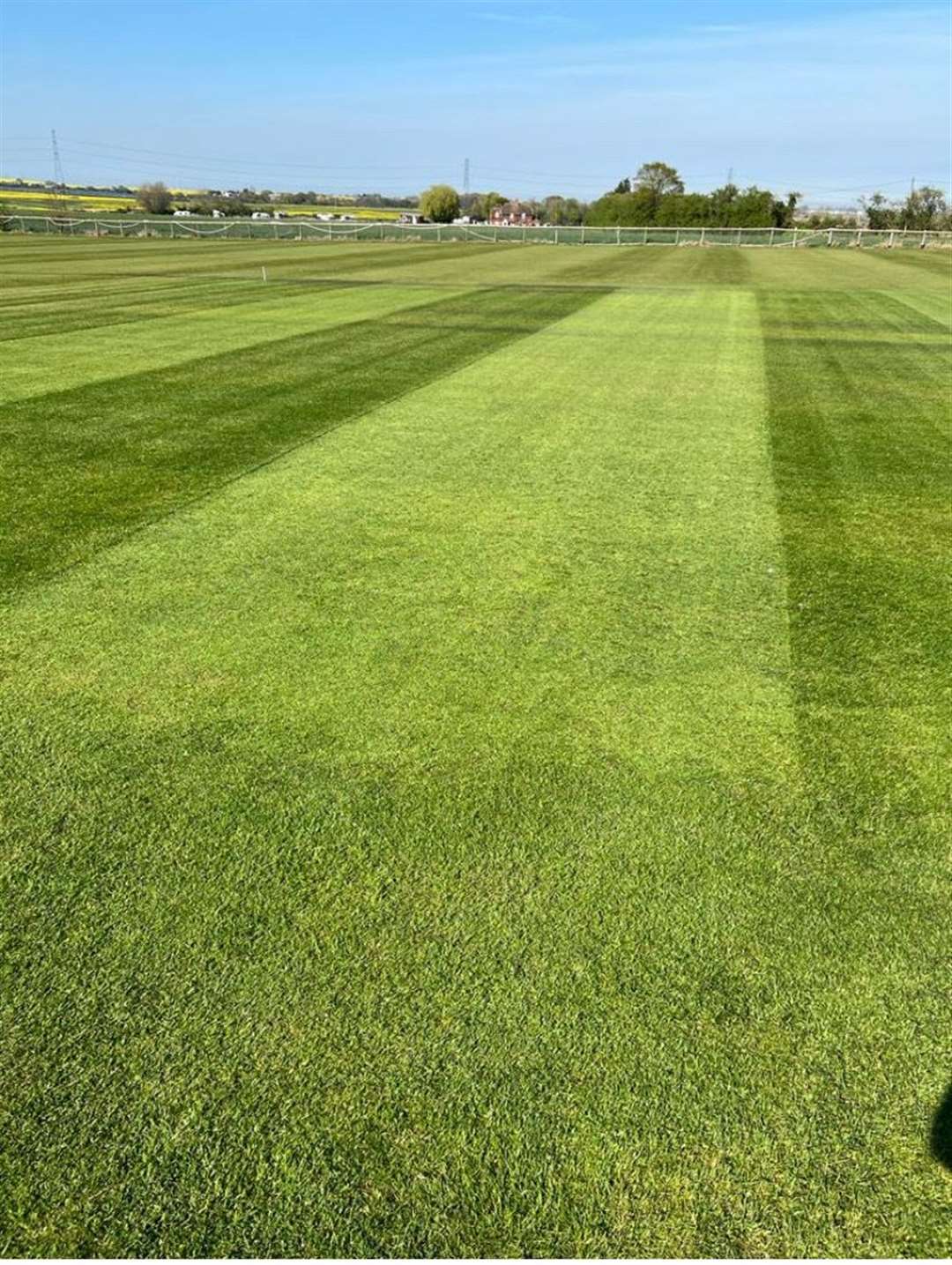 How the pitch at Newington Cricket Club, Bobbing, looks now...