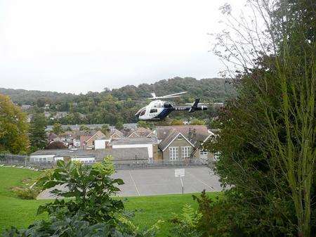 Air ambulance at River