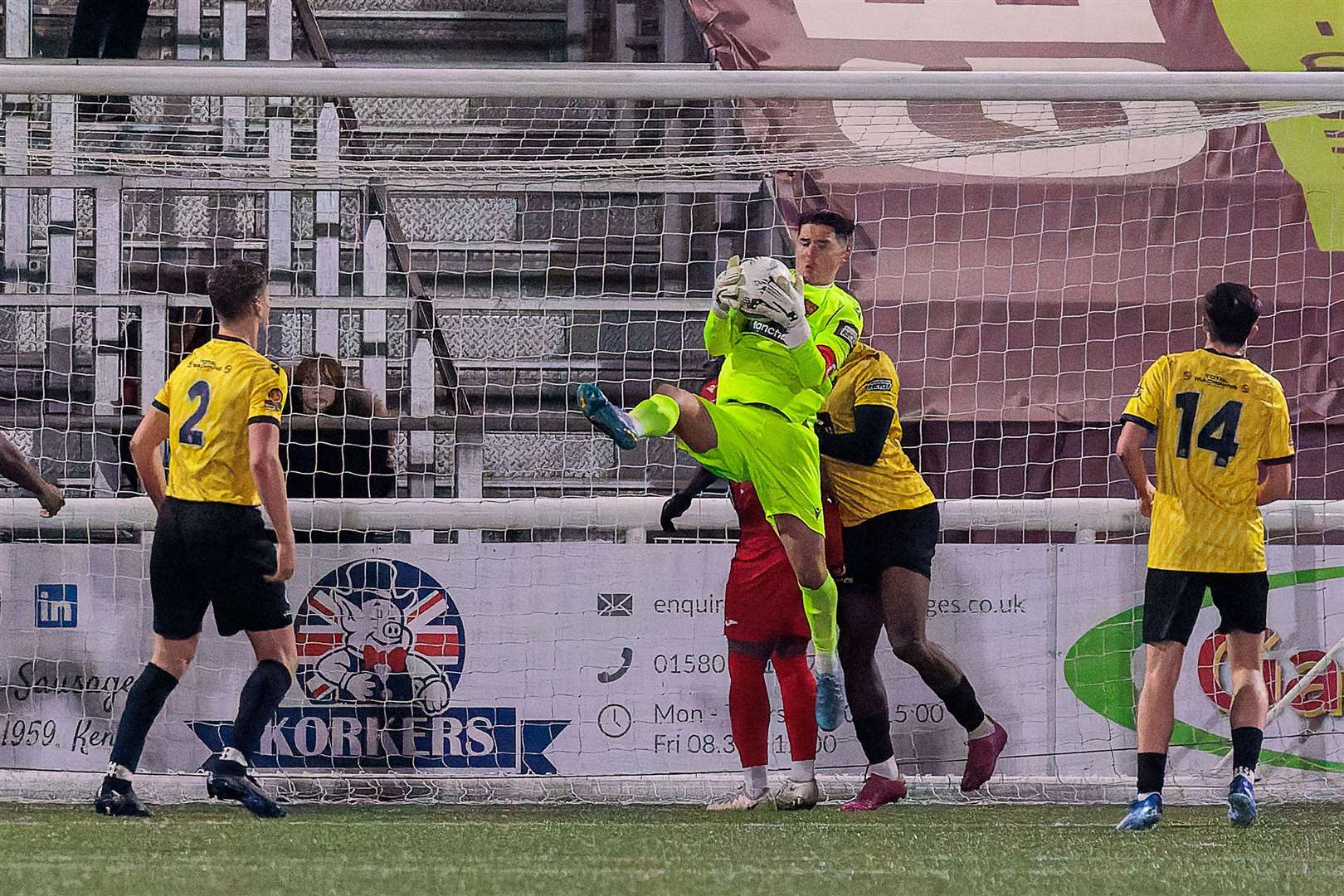 Harley Earle shows a safe pair of hands against Punjab in the Kent Senior Cup. Picture: Helen Cooper