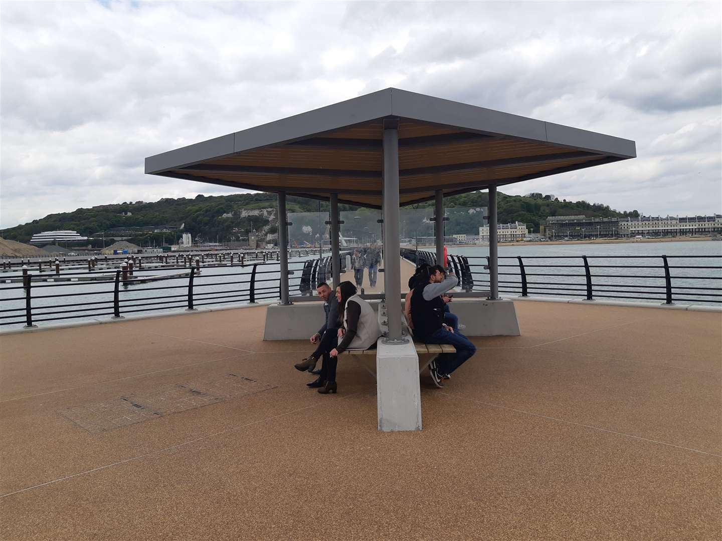 The shelter at the end of the pier