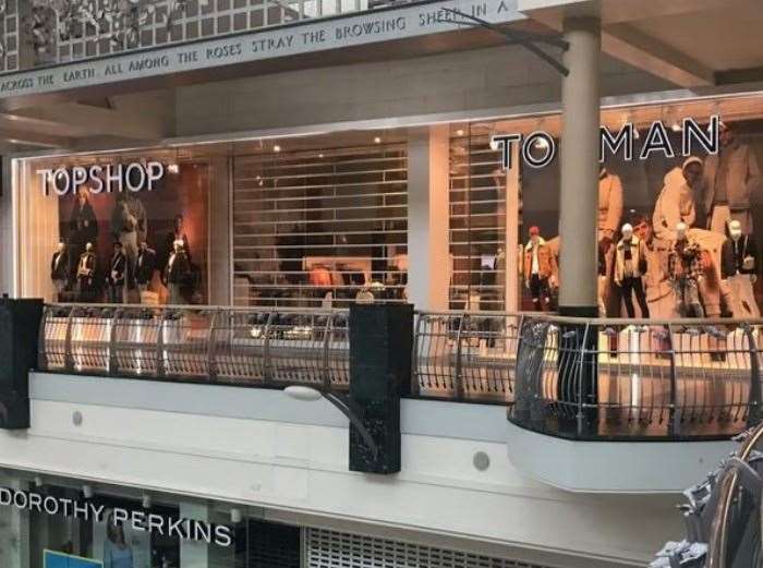 Topshop and Topman was one of Bluewater's biggest units before its closure in 2020