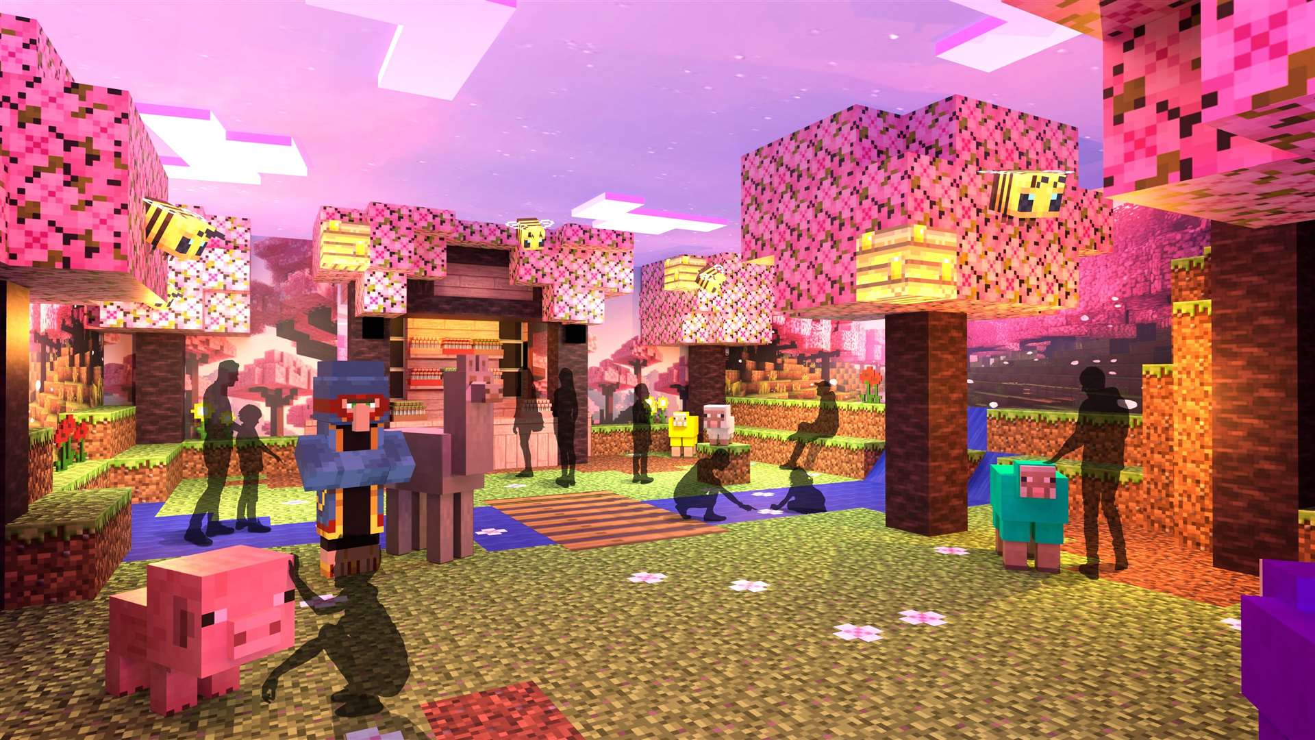 Minecraft-themed attractions will open at UK and US parks between 2026 and 2027 (Merlin Entertainment/Mojang Studios/PA)