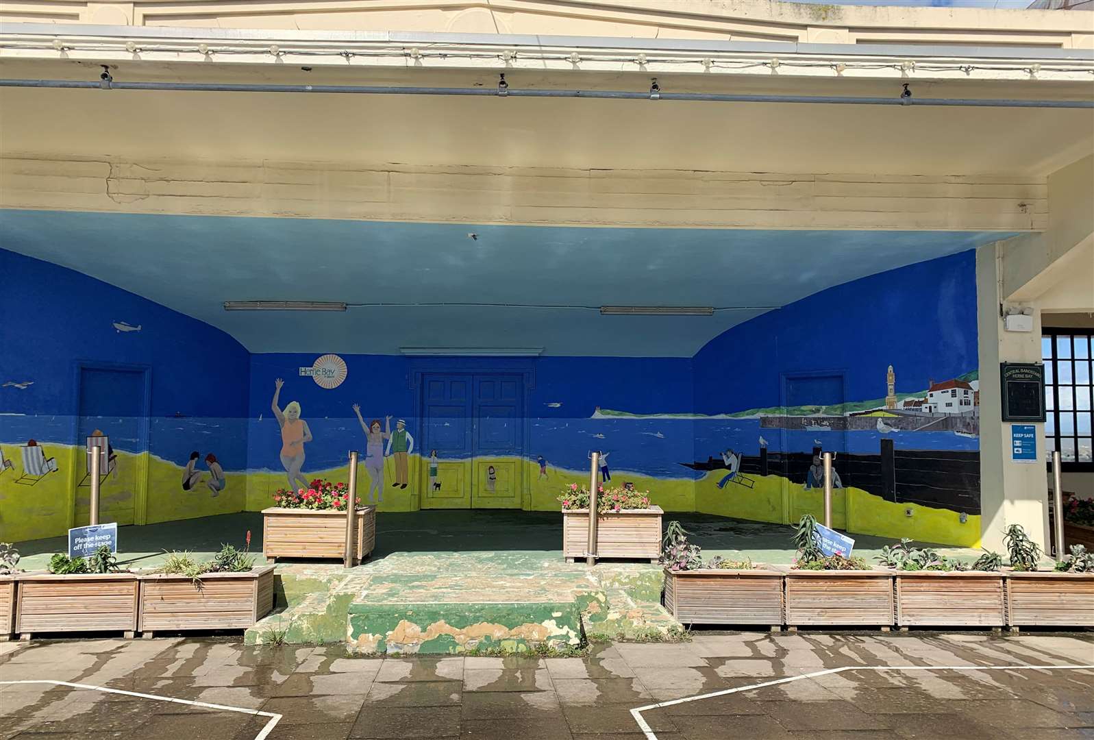 The stage at Herne Bay's bandstand