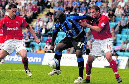 Adebayo Akinfenwa looks for a breakthrough.