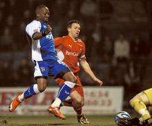 Chris Dickson gives Gillingham the lead against Leyton Orient