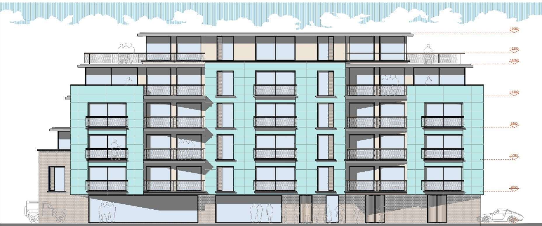 Western Undercliff Cafe plans include five floors of flats and a ground level cafe. Picture: Camal Architects