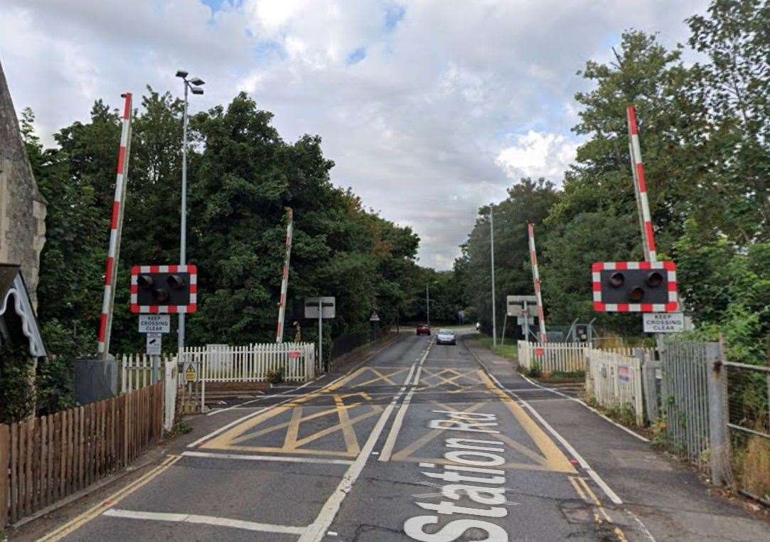 Aylesford Village Crossing on Station Road will close from July 19 until July 22. Photo: Google Maps