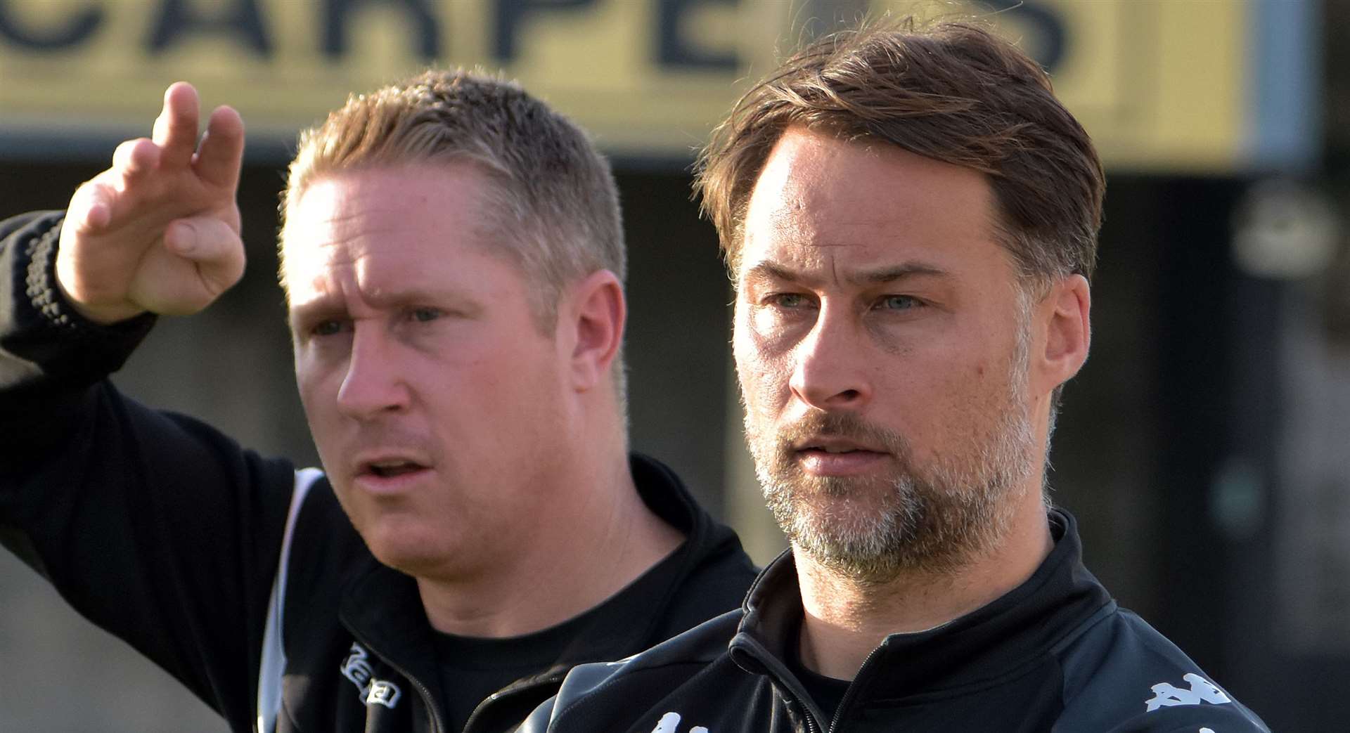 Folkestone joint-head coaches Micheal Everitt and Roland Edge. Picture: Randolph File