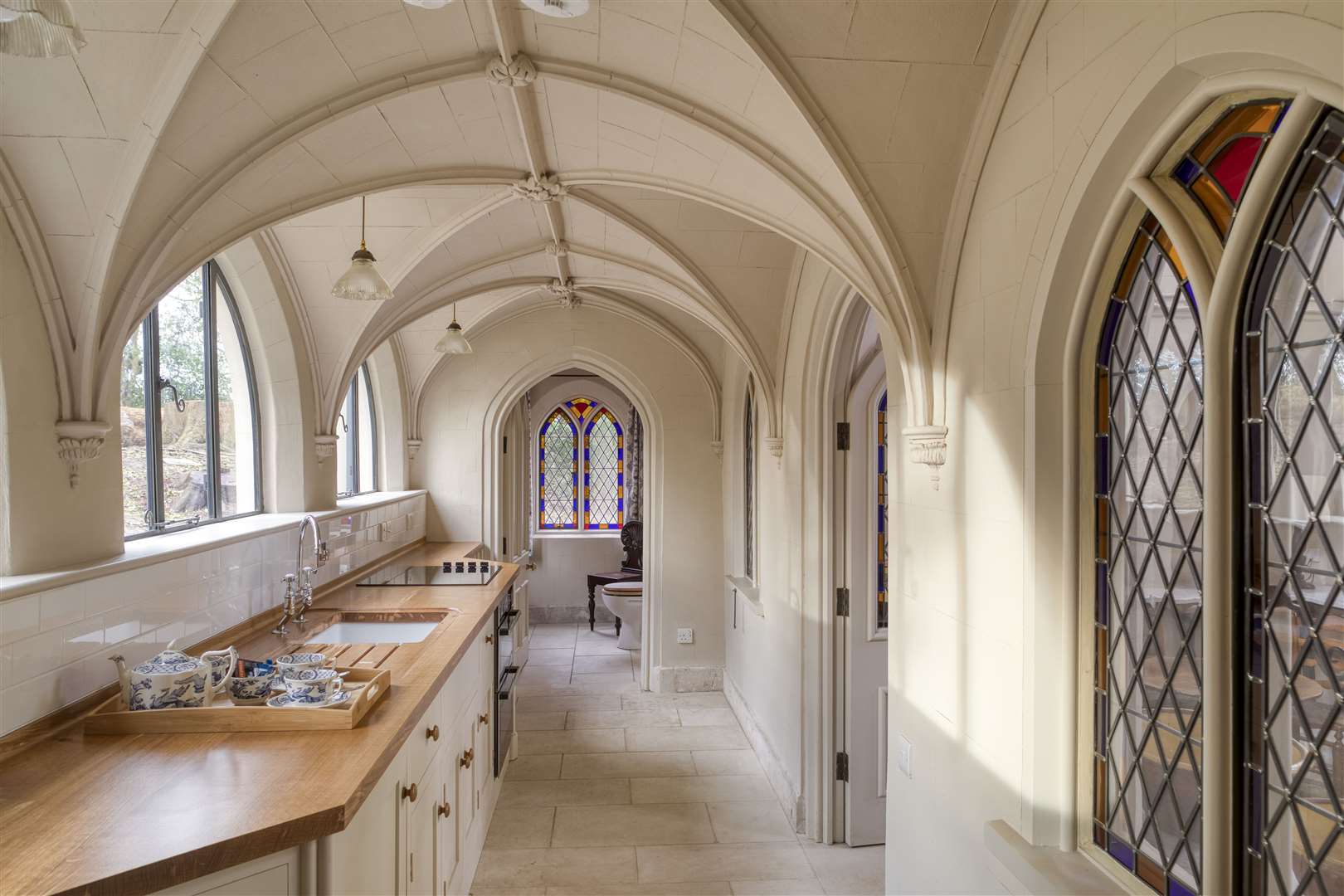 Cobham Dairy's restored interior. Picture: Savills