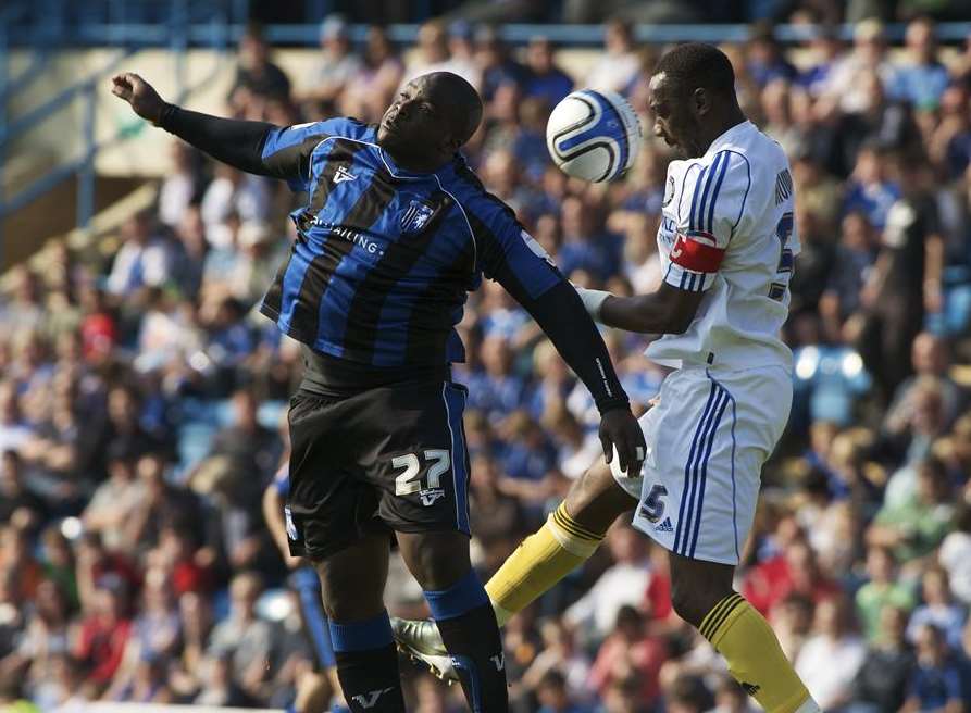 Adebayo Akinfenwa in action during his first spell at Gillingham Picture: Andy Payton