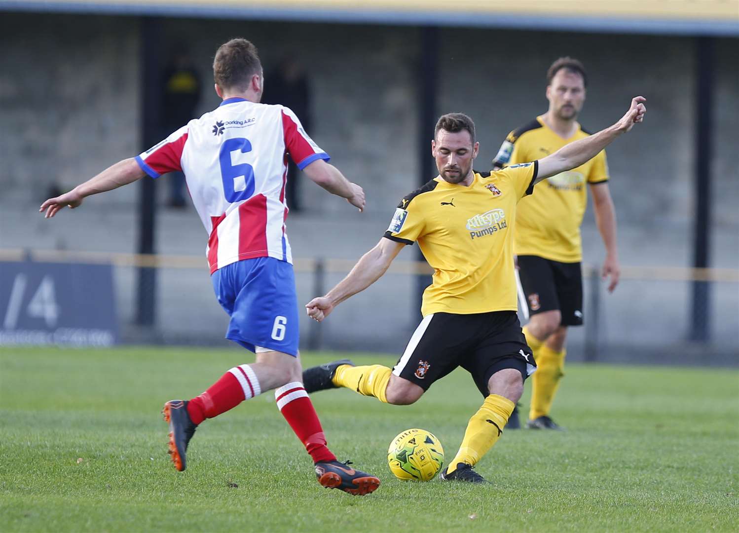 Ronnie Dolan on the ball for Folkestone Picture: Andy Jones