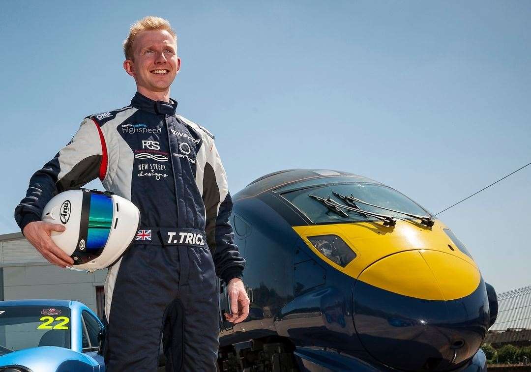 High speed train driver Toby Trice ready for track action this weekend Picture: Ady Kerry / Southeastern