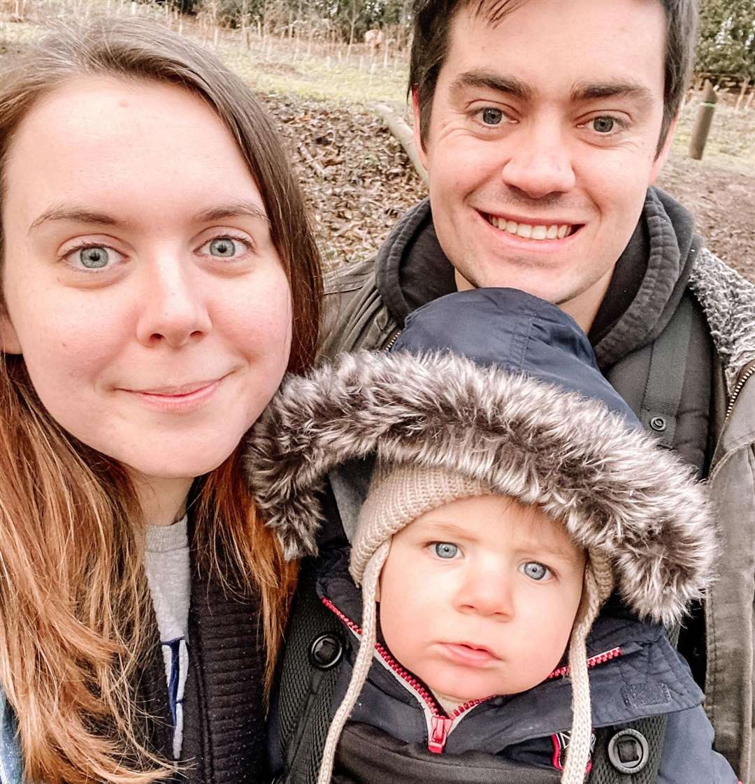 Jade and Frank Martin, with their son, Grayson. Picture: Jade Martin