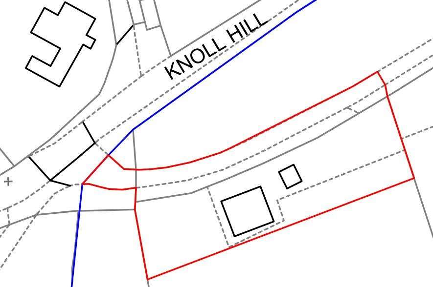 The site of the holiday let at Paul O'Grady's former home off Knoll Hill, Aldington. Picture: Lambert and Foster