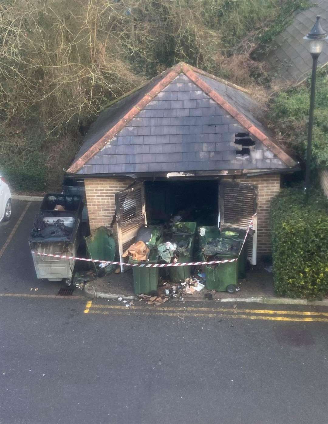 The aftermath of the fire on Saturday morning Picture: Callum Swan