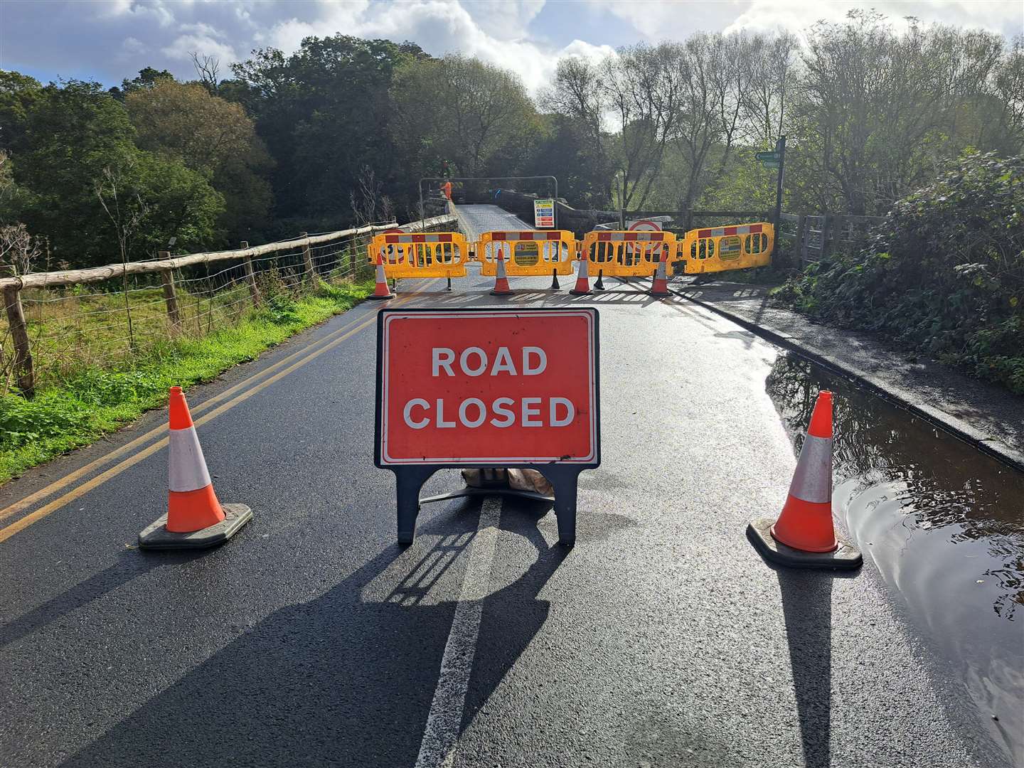 Teston Bridge is closed for repair